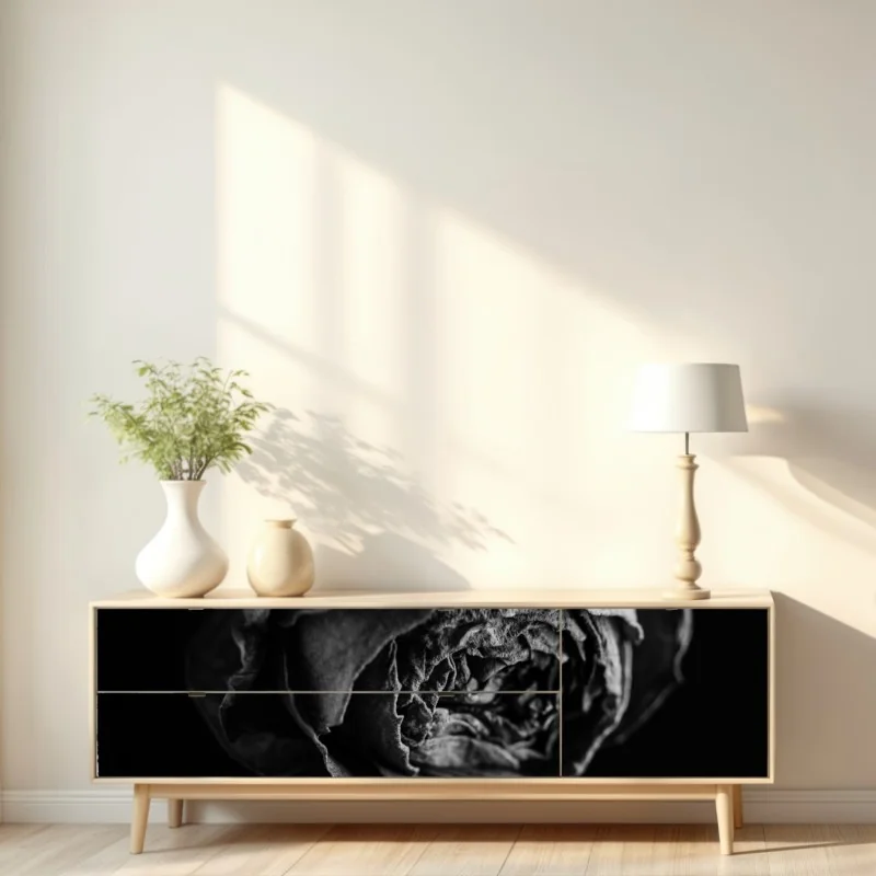 Naklejka repozycjonowalna monochromatyczna suszona róża – Wallissimo® Naklejka repozycjonowalna monochromatyczna suszona róża – Wallissimo®