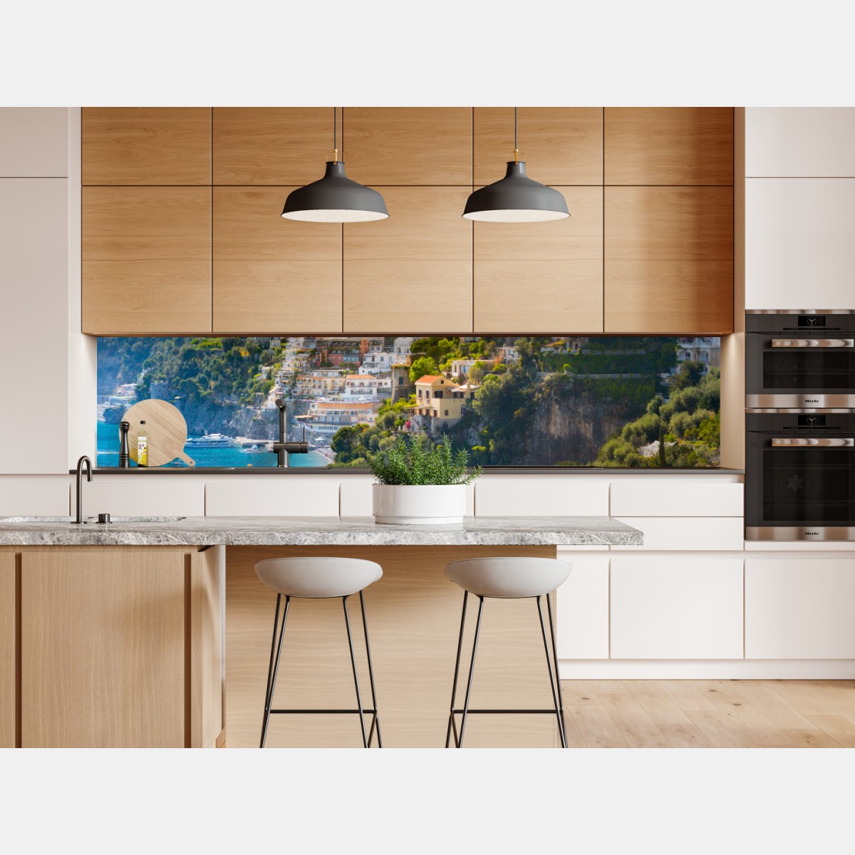 Naklejka repozycjonowalna Positano nadmorski krajobraz z klifu – Wallissimo® Naklejka repozycjonowalna Positano nadmorski krajobraz z klifu – Wallissimo®