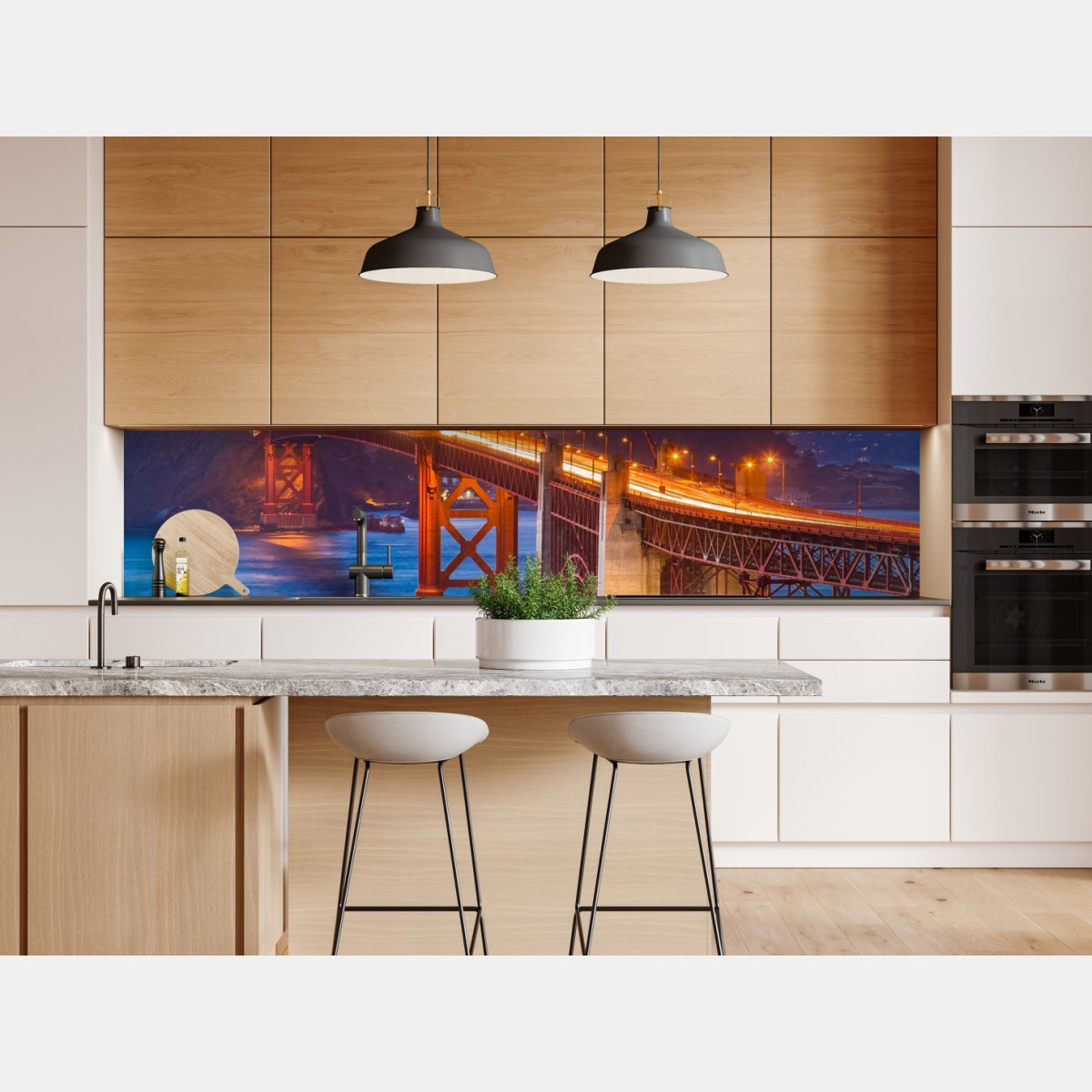 Naklejka repozycjonowalna most Golden Gate o zmierzchu, San Francisco – Wallissimo® Naklejka repozycjonowalna most Golden Gate o zmierzchu, San Francisco – Wallissimo®