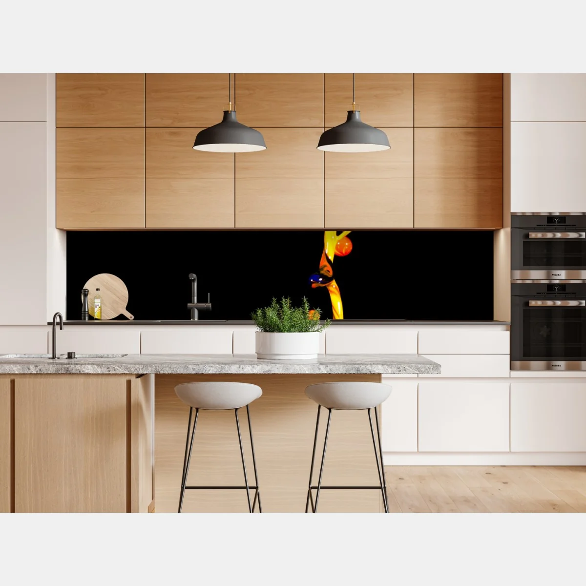 Naklejka repozycjonowalna intensywny żółty rozbryzg farby na czarnym tle – Wallissimo® Naklejka repozycjonowalna intensywny żółty rozbryzg farby na czarnym tle – Wallissimo®