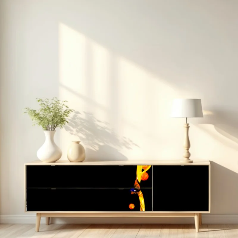 Naklejka repozycjonowalna intensywny żółty rozbryzg farby na czarnym tle – Wallissimo® Naklejka repozycjonowalna intensywny żółty rozbryzg farby na czarnym tle – Wallissimo®