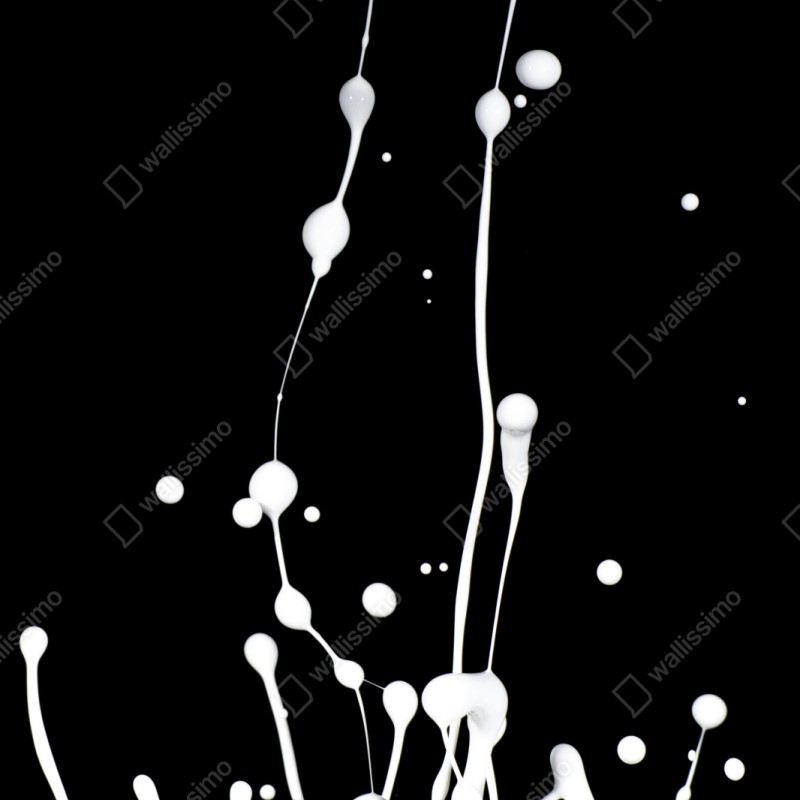 Naklejka repozycjonowalna biały rozprysk na czarnym tle – Wallissimo® Naklejka repozycjonowalna biały rozprysk na czarnym tle – Wallissimo®