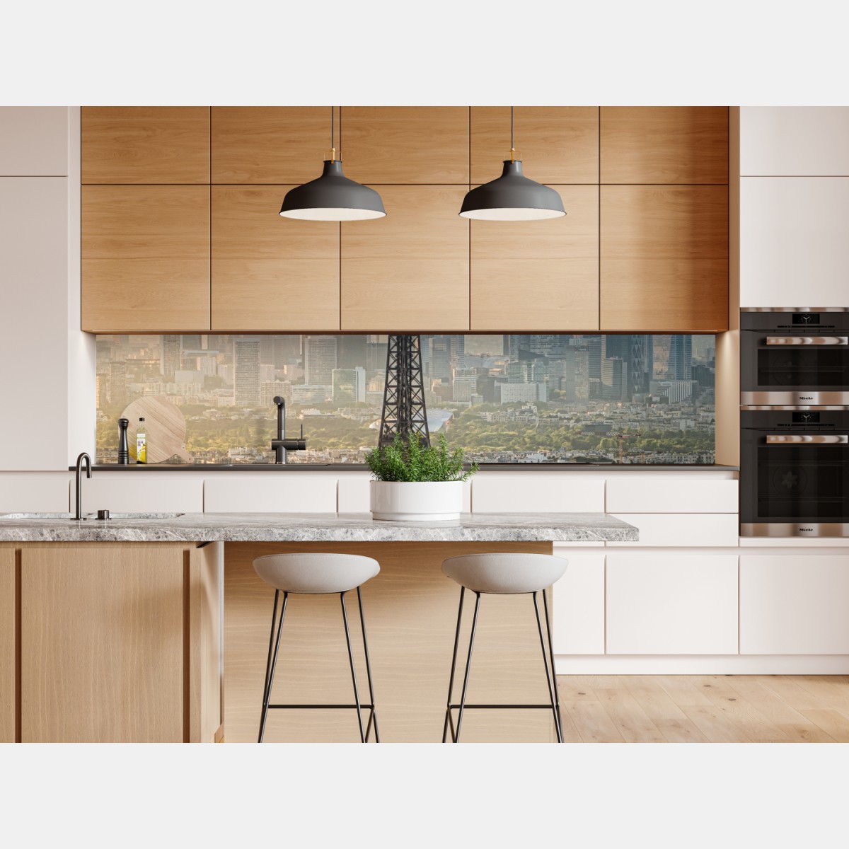 Naklejka repozycjonowalna Paryż panorama z Wieżą Eiffla – Wallissimo® Naklejka repozycjonowalna Paryż panorama z Wieżą Eiffla – Wallissimo®