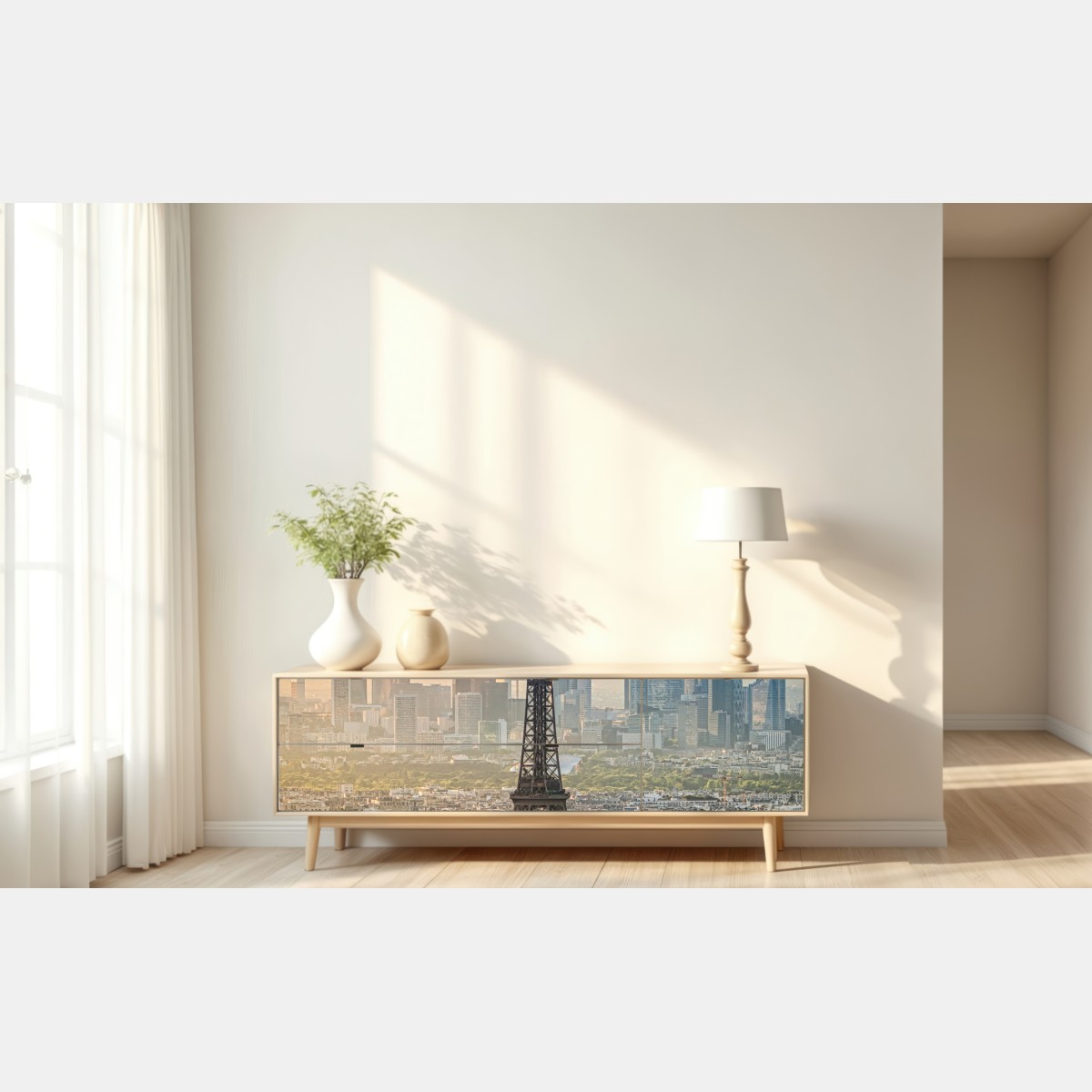 Naklejka repozycjonowalna Paryż panorama z Wieżą Eiffla – Wallissimo® Naklejka repozycjonowalna Paryż panorama z Wieżą Eiffla – Wallissimo®