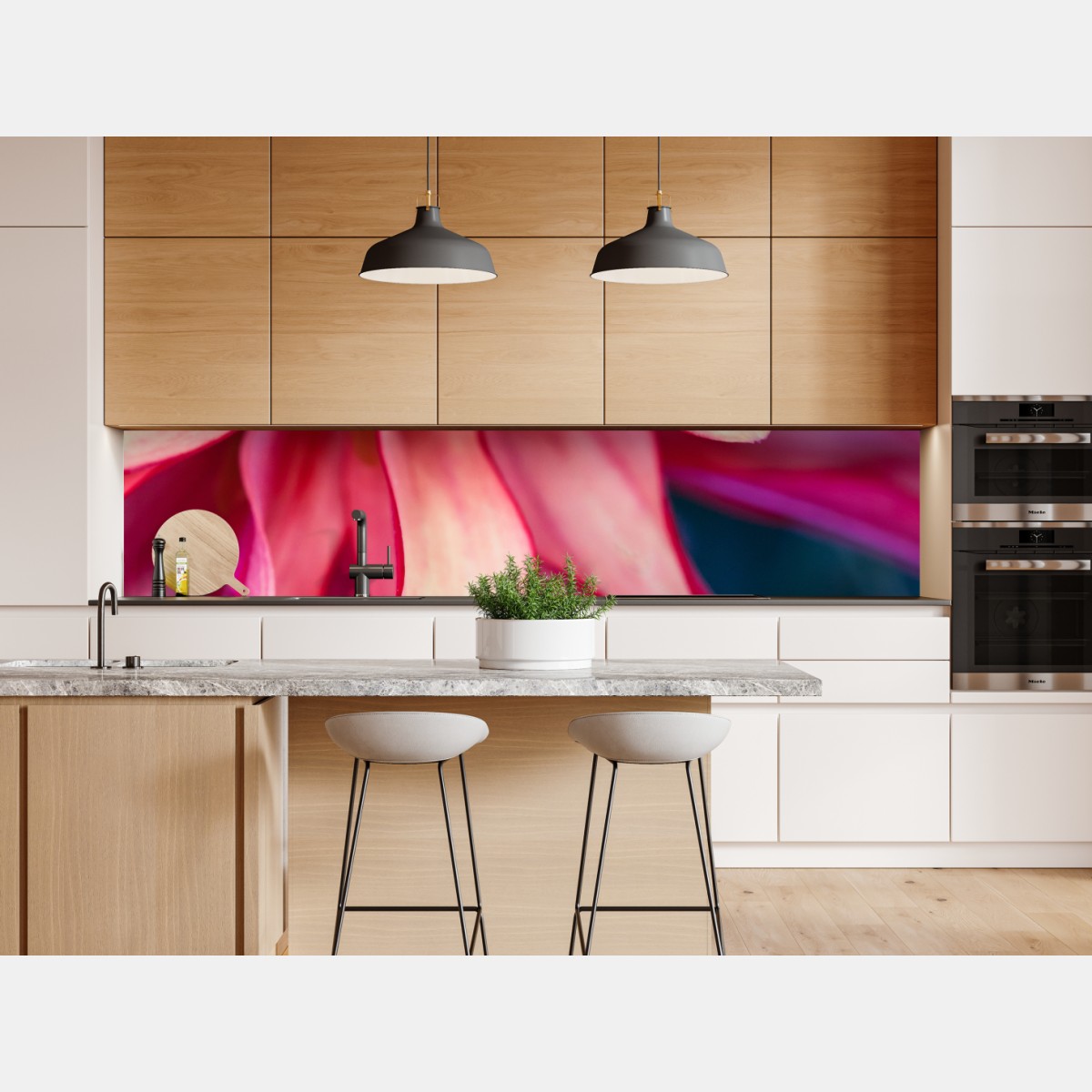 Naklejka repozycjonowalna żywe różowe makro kwiatu – Wallissimo® Naklejka repozycjonowalna żywe różowe makro kwiatu – Wallissimo®