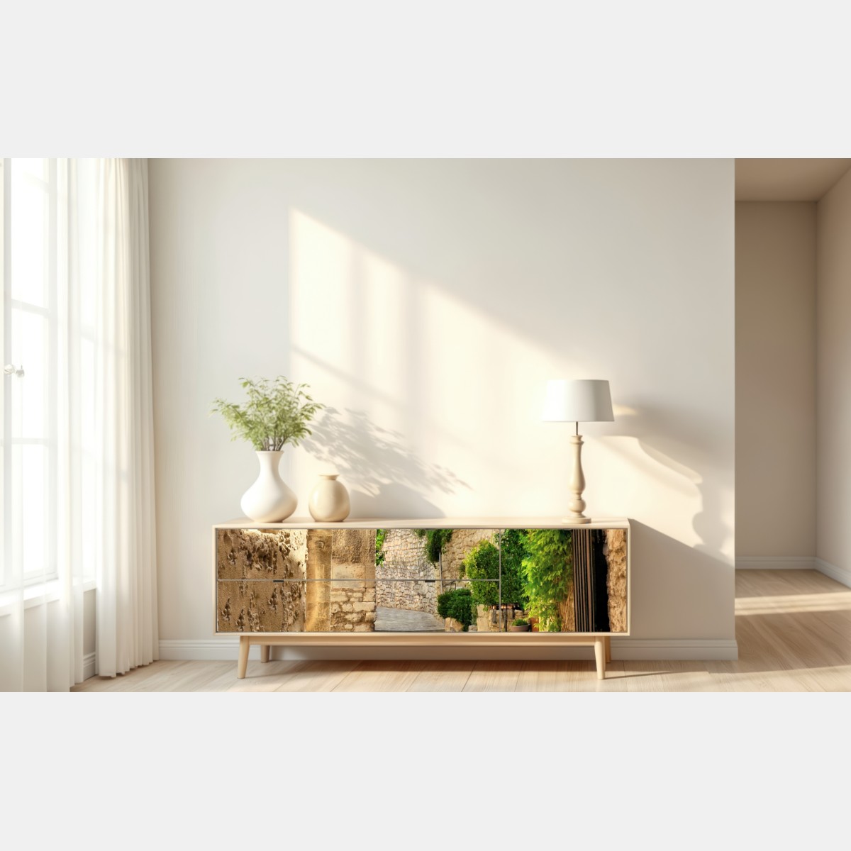 Naklejka repozycjonowalna urocza brukowana uliczka w Les Baux de Provence – Wallissimo® Naklejka repozycjonowalna urocza brukowana uliczka w Les Baux de Provence – Wallissimo®