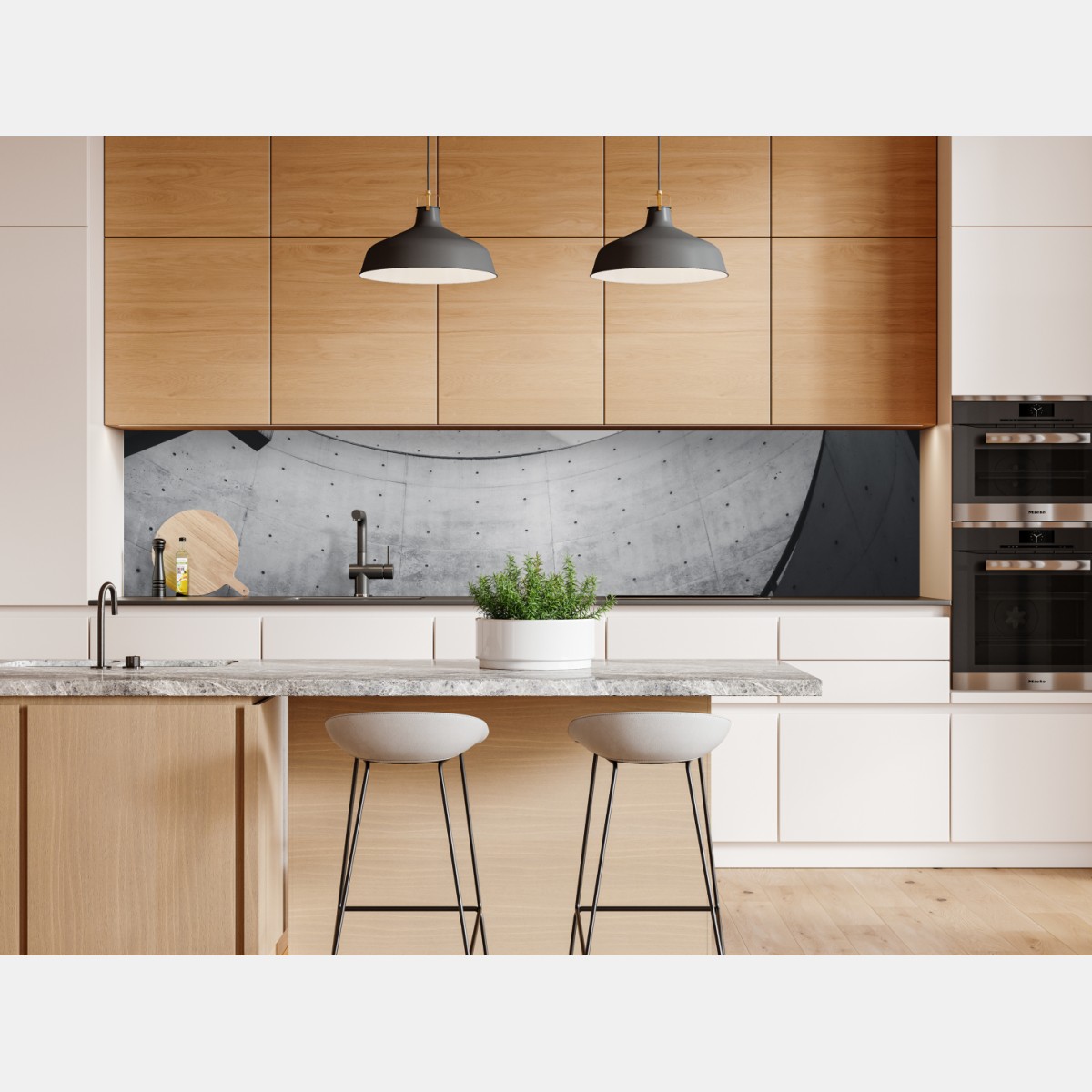 Naklejka repozycjonowalna zakrzywione betonowe schody spiralne – Wallissimo® Naklejka repozycjonowalna zakrzywione betonowe schody spiralne – Wallissimo®