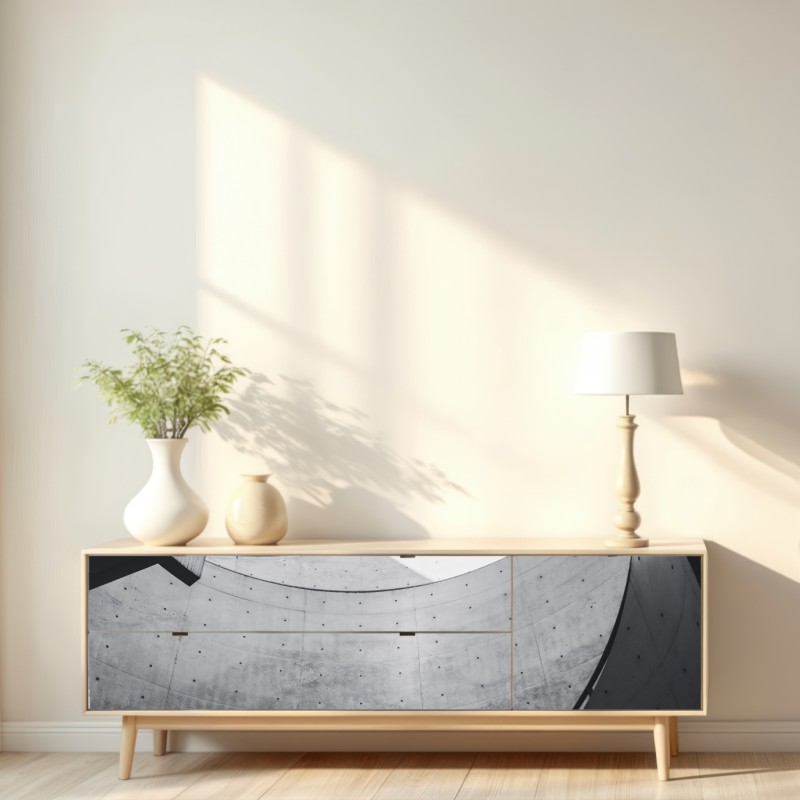 Naklejka repozycjonowalna zakrzywione betonowe schody spiralne – Wallissimo® Naklejka repozycjonowalna zakrzywione betonowe schody spiralne – Wallissimo®