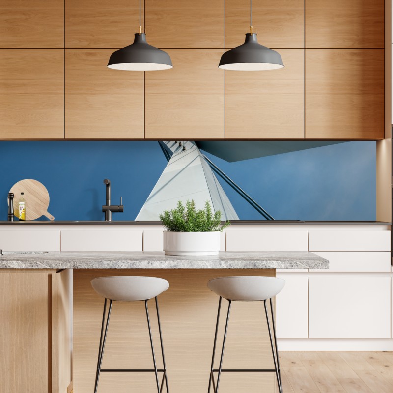 Naklejka repozycjonowalna dramatyczny szary krajobraz chmur – Wallissimo®