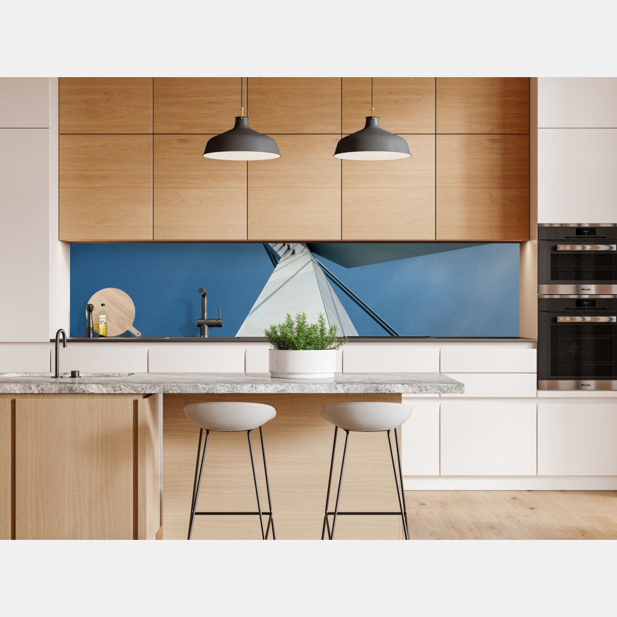 Naklejka repozycjonowalna wznoszące się linie: nowoczesny pylon mostu – Wallissimo® Naklejka repozycjonowalna wznoszące się linie: nowoczesny pylon mostu – Wallissimo®