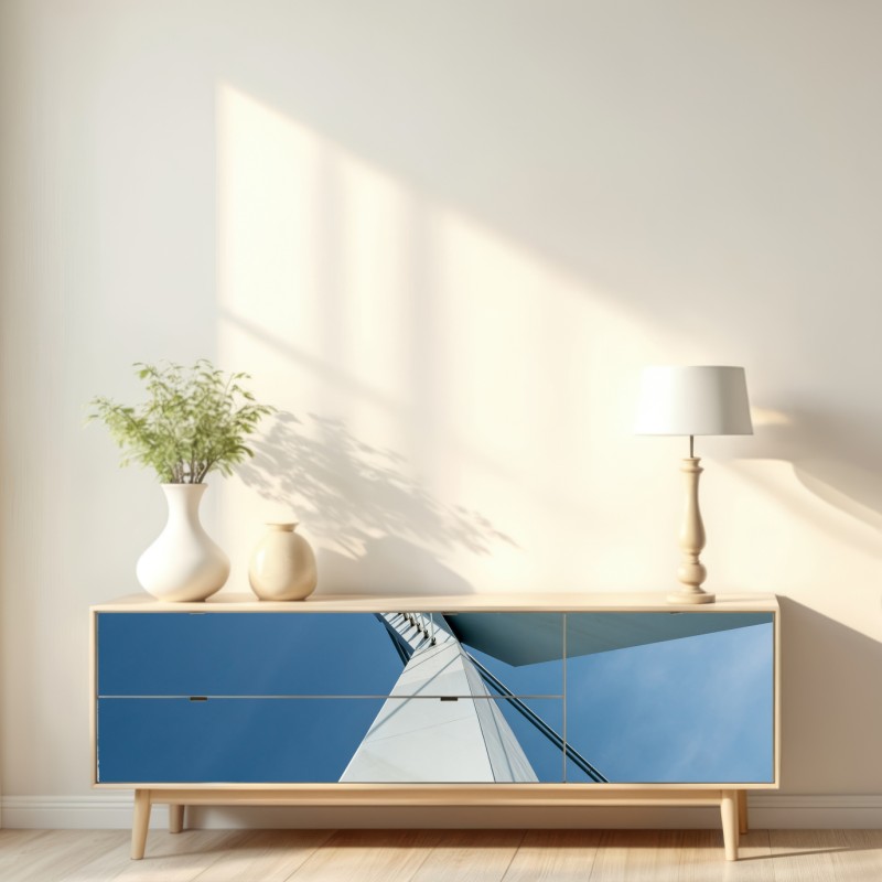 Naklejka repozycjonowalna wznoszące się linie: nowoczesny pylon mostu – Wallissimo® Naklejka repozycjonowalna wznoszące się linie: nowoczesny pylon mostu – Wallissimo®