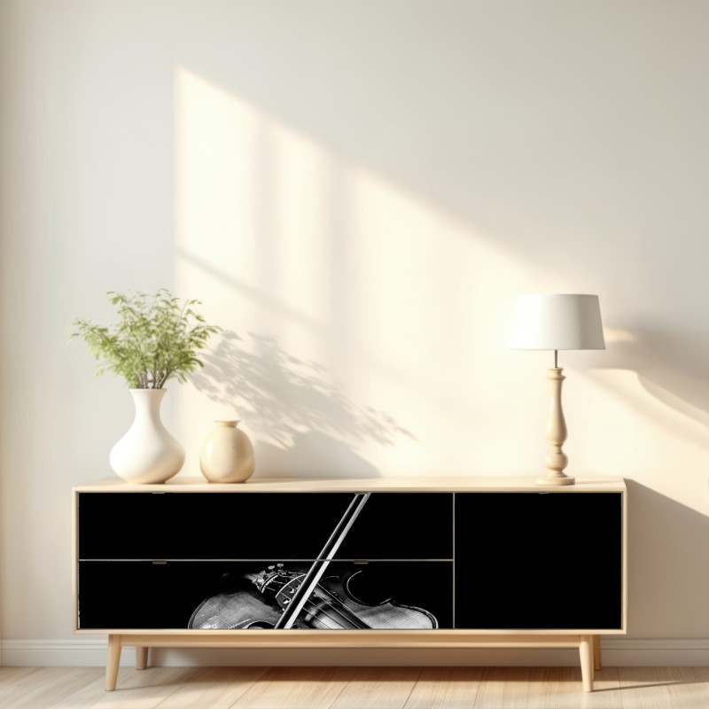 Naklejka repozycjonowalna monochromatyczne dłonie skrzypka – Wallissimo® Naklejka repozycjonowalna monochromatyczne dłonie skrzypka – Wallissimo®