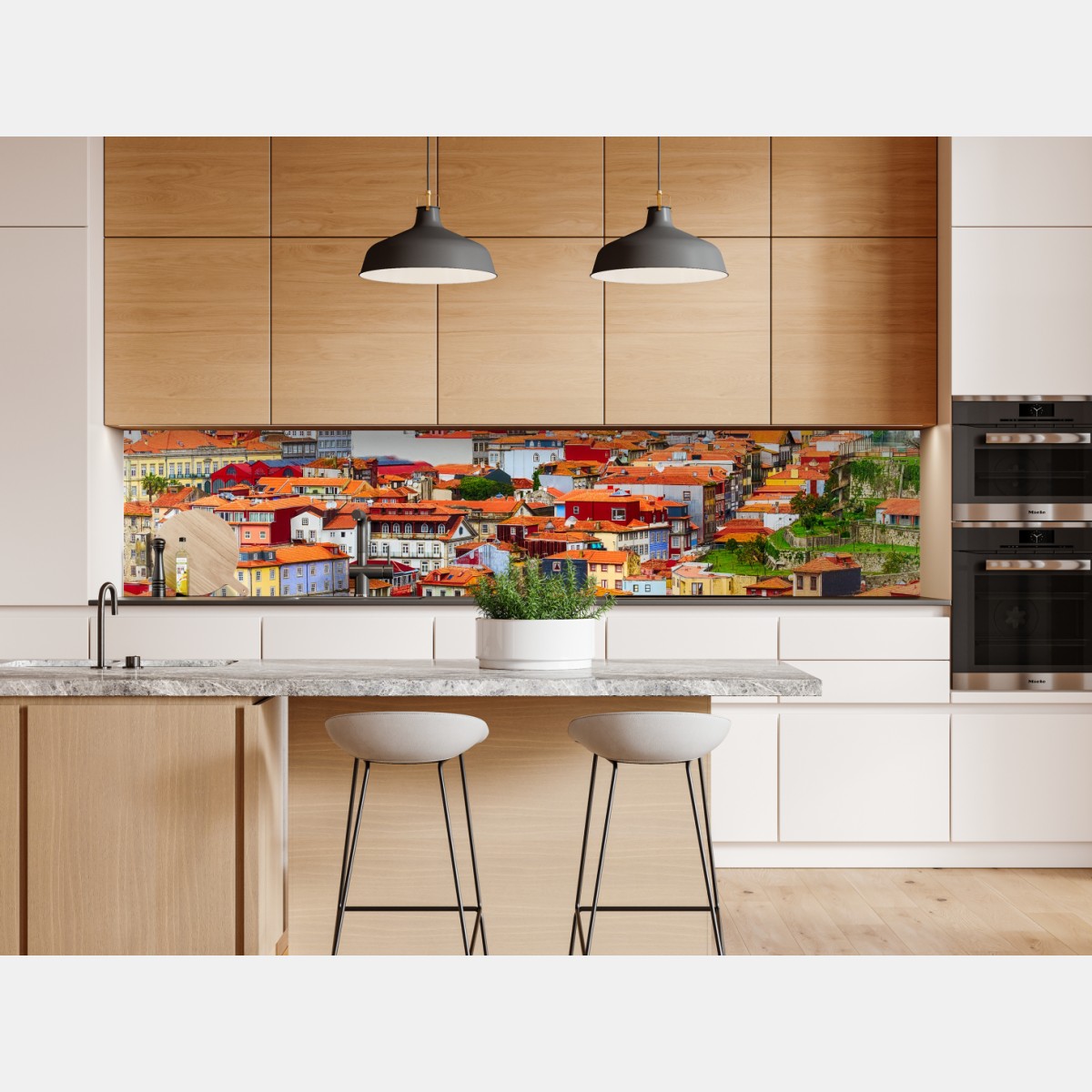 Naklejka repozycjonowalna Porto barwny widok nadbrzeża – Wallissimo® Naklejka repozycjonowalna Porto barwny widok nadbrzeża – Wallissimo®