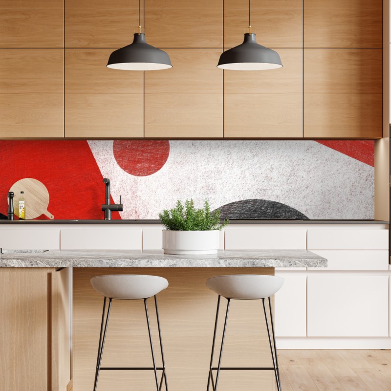 Naklejka repozycjonowalna odważny geometryczny wzór na ścianę – Wallissimo®