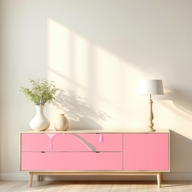 Naklejka repozycjonowalna topniejące różowe okulary – Wallissimo® Naklejka repozycjonowalna topniejące różowe okulary – Wallissimo®