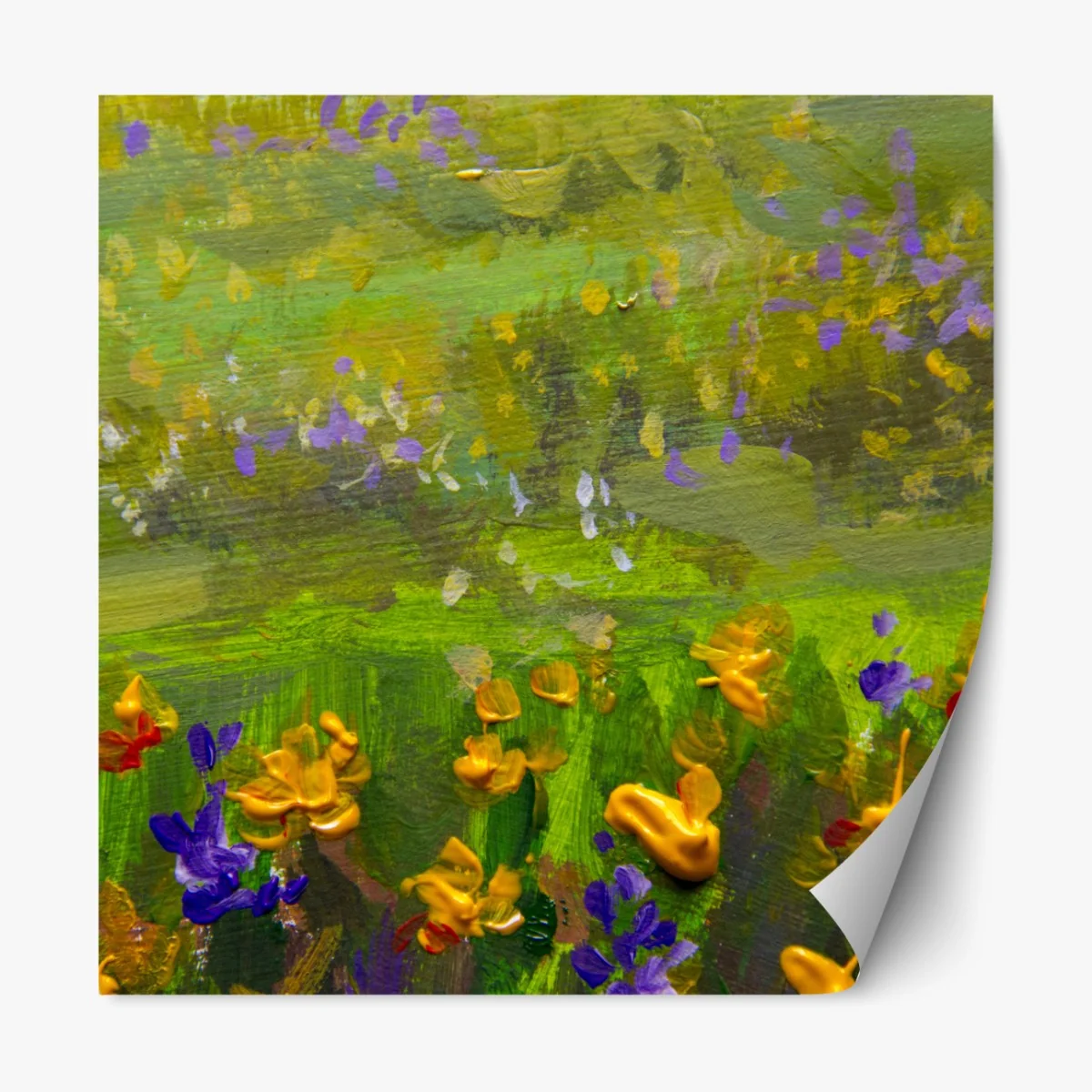 Naklejka repozycjonowalna żywa łąka obraz olejny zbliżenie – Wallissimo® Naklejka repozycjonowalna żywa łąka obraz olejny zbliżenie – Wallissimo®