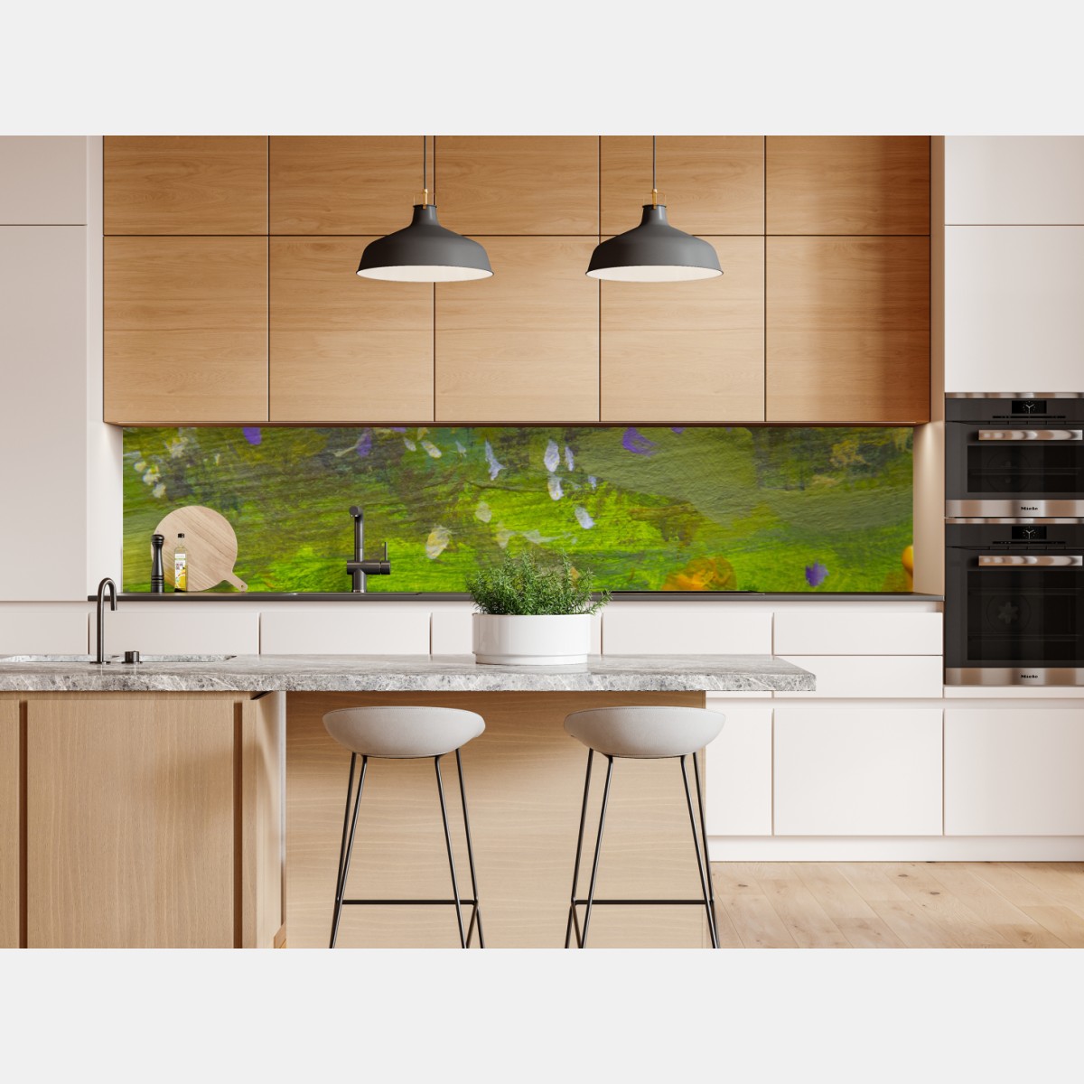 Naklejka repozycjonowalna żywa łąka obraz olejny zbliżenie – Wallissimo® Naklejka repozycjonowalna żywa łąka obraz olejny zbliżenie – Wallissimo®