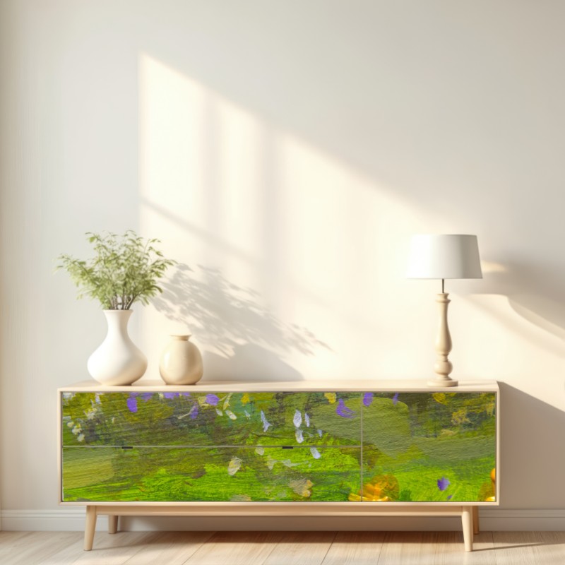 Naklejka repozycjonowalna żywa łąka obraz olejny zbliżenie – Wallissimo® Naklejka repozycjonowalna żywa łąka obraz olejny zbliżenie – Wallissimo®