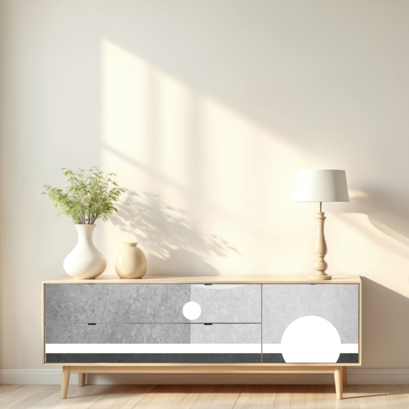 Naklejka repozycjonowalna minimalistyczna kompozycja geometryczna – Wallissimo® Naklejka repozycjonowalna minimalistyczna kompozycja geometryczna – Wallissimo®