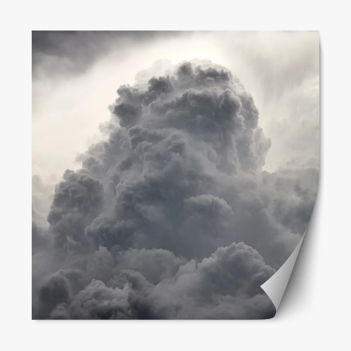 Naklejka repozycjonowalna dramatyczny szary krajobraz chmur – Wallissimo® Naklejka repozycjonowalna dramatyczny szary krajobraz chmur – Wallissimo®