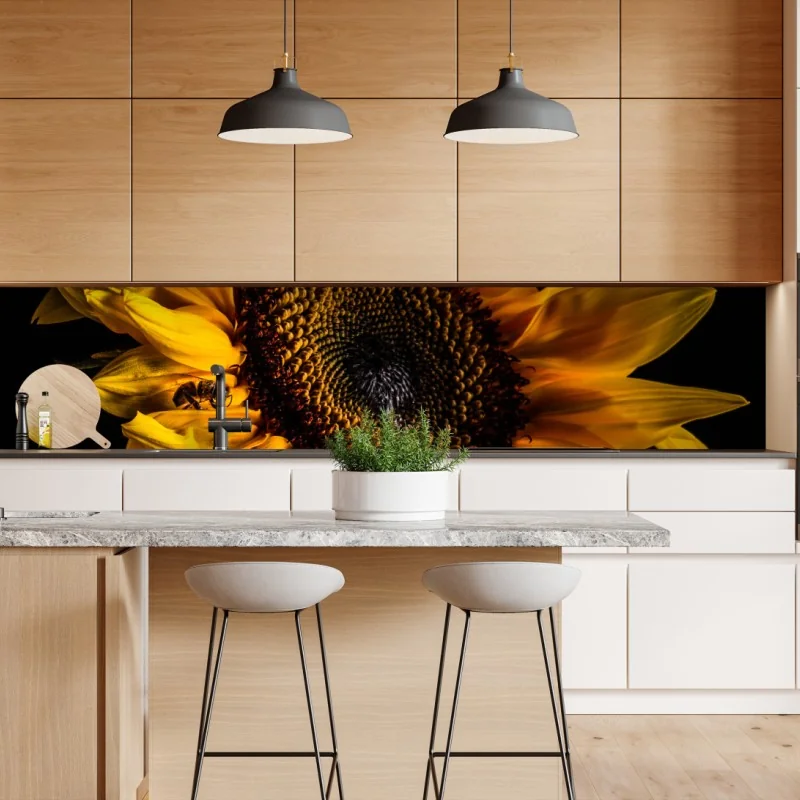 Naklejka repozycjonowalna tropikalny zachód słońca z sylwetkami palm – Wallissimo®