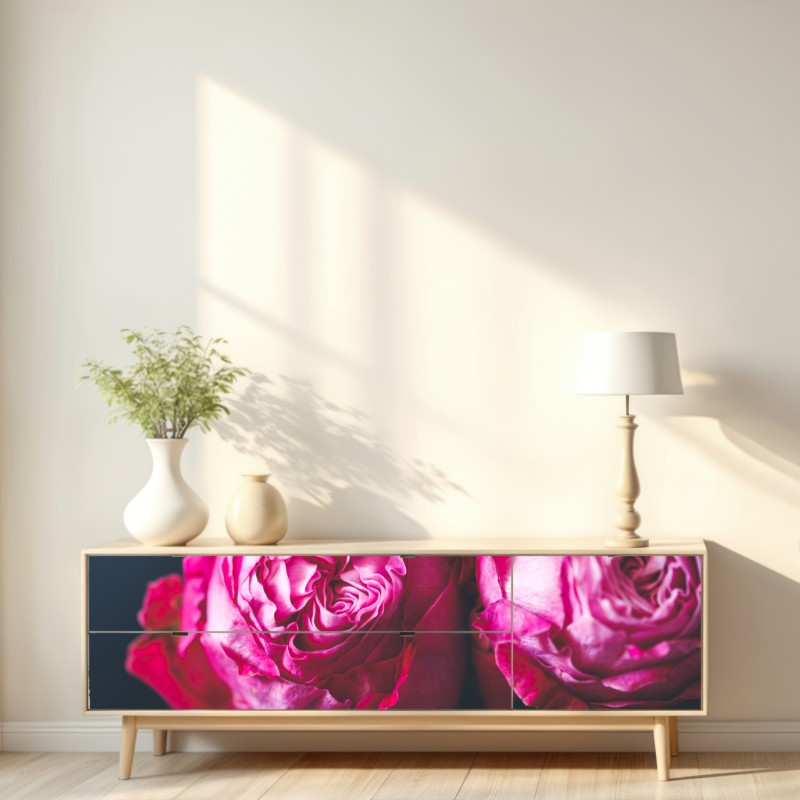 Naklejka repozycjonowalna różany bukiet makro – Wallissimo® Naklejka repozycjonowalna różany bukiet makro – Wallissimo®