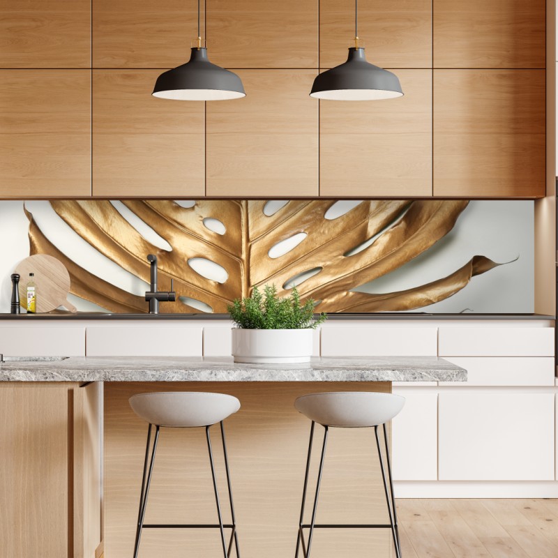 Naklejka repozycjonowalna zimowy las brzozowy ze złotym świtem – Wallissimo®