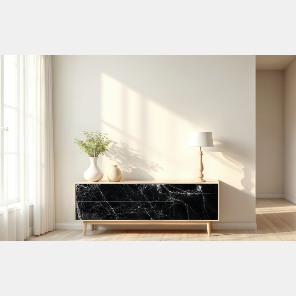 Naklejka repozycjonowalna mroczna pajęczyna na czarnym tle – Wallissimo® Naklejka repozycjonowalna mroczna pajęczyna na czarnym tle – Wallissimo®