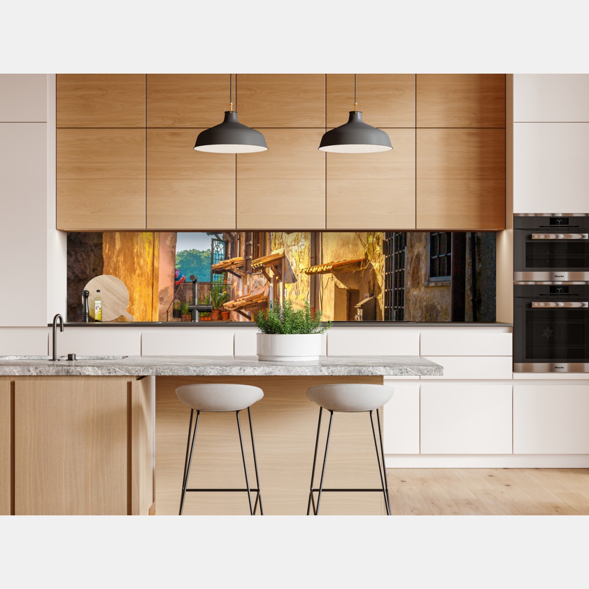 Naklejka repozycjonowalna uliczka o zachodzie słońca w Toskanii – Wallissimo® Naklejka repozycjonowalna uliczka o zachodzie słońca w Toskanii – Wallissimo®