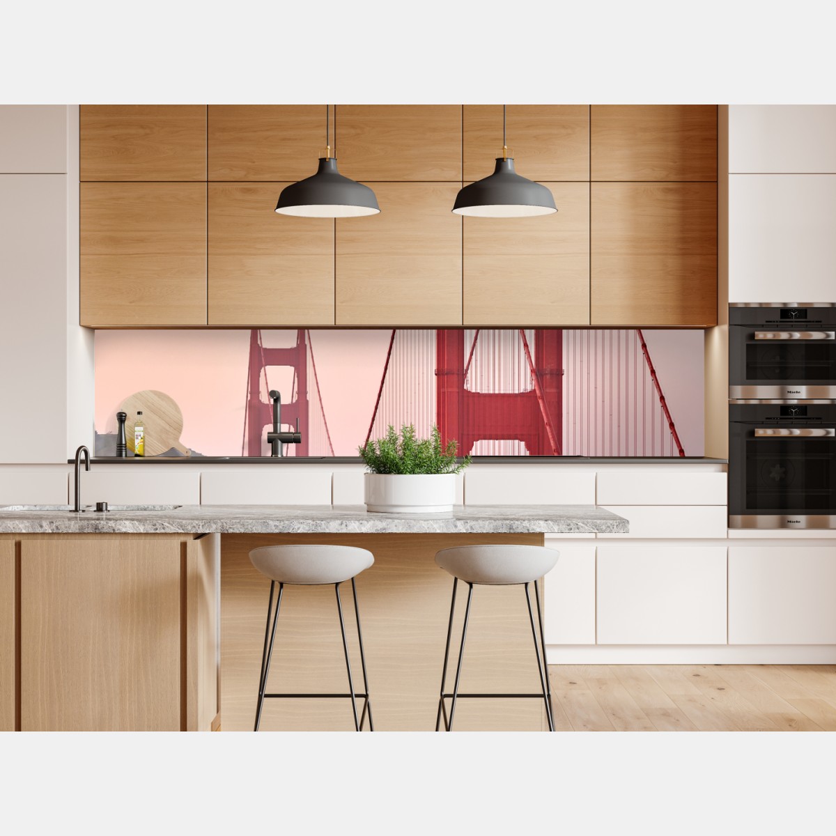 Naklejka repozycjonowalna most Golden Gate o zachodzie słońca – Wallissimo® Naklejka repozycjonowalna most Golden Gate o zachodzie słońca – Wallissimo®