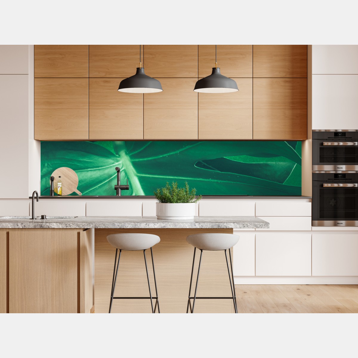 Naklejka repozycjonowalna bujny liść monstery zbliżenie – Wallissimo® Naklejka repozycjonowalna bujny liść monstery zbliżenie – Wallissimo®