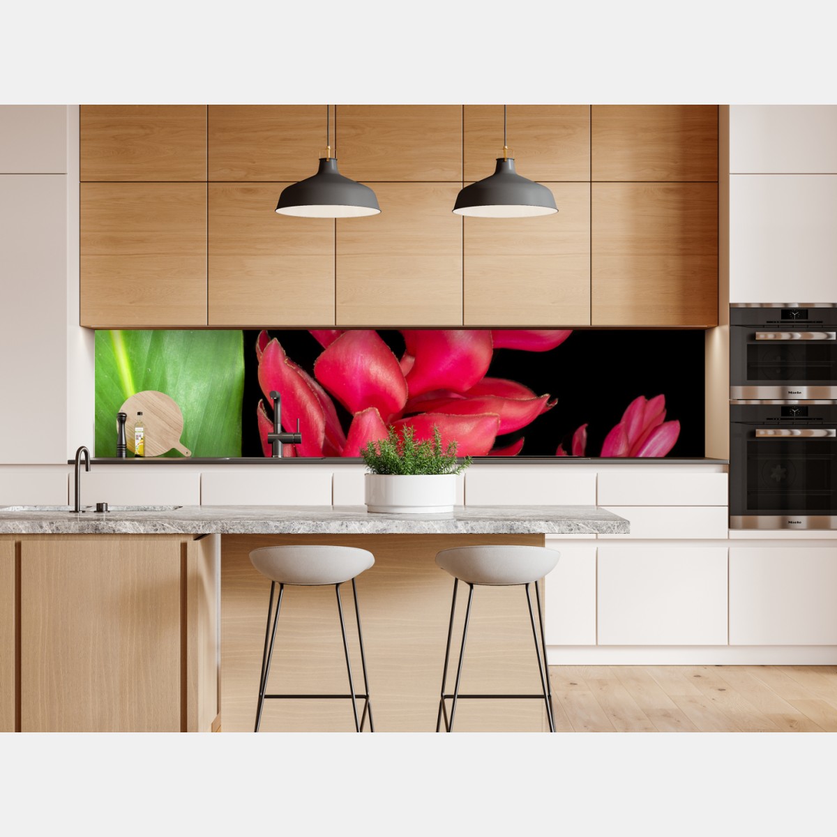 Naklejka repozycjonowalna żywy kwiat ognia na czarnym tle – Wallissimo® Naklejka repozycjonowalna żywy kwiat ognia na czarnym tle – Wallissimo®