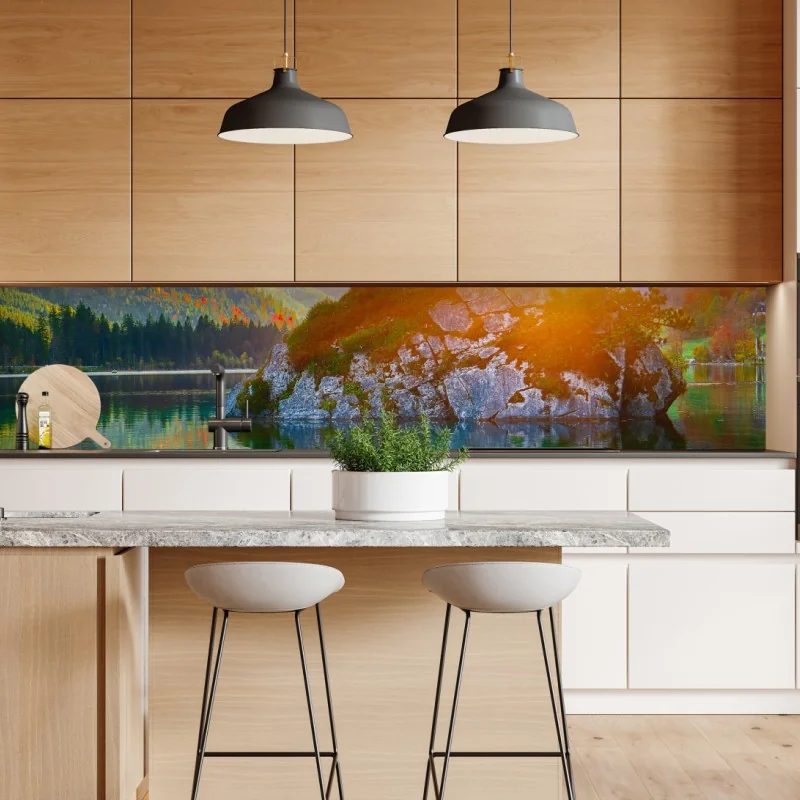 Naklejka repozycjonowalna luksusowy złoty wzór kwiatowy na granacie – Wallissimo®