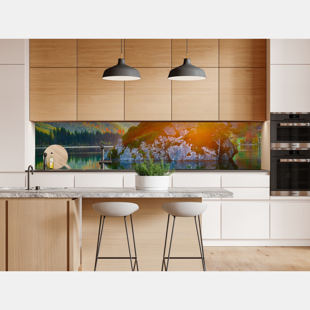 Naklejka repozycjonowalna zachód słońca nad Hintersee – Wallissimo® Naklejka repozycjonowalna zachód słońca nad Hintersee – Wallissimo®