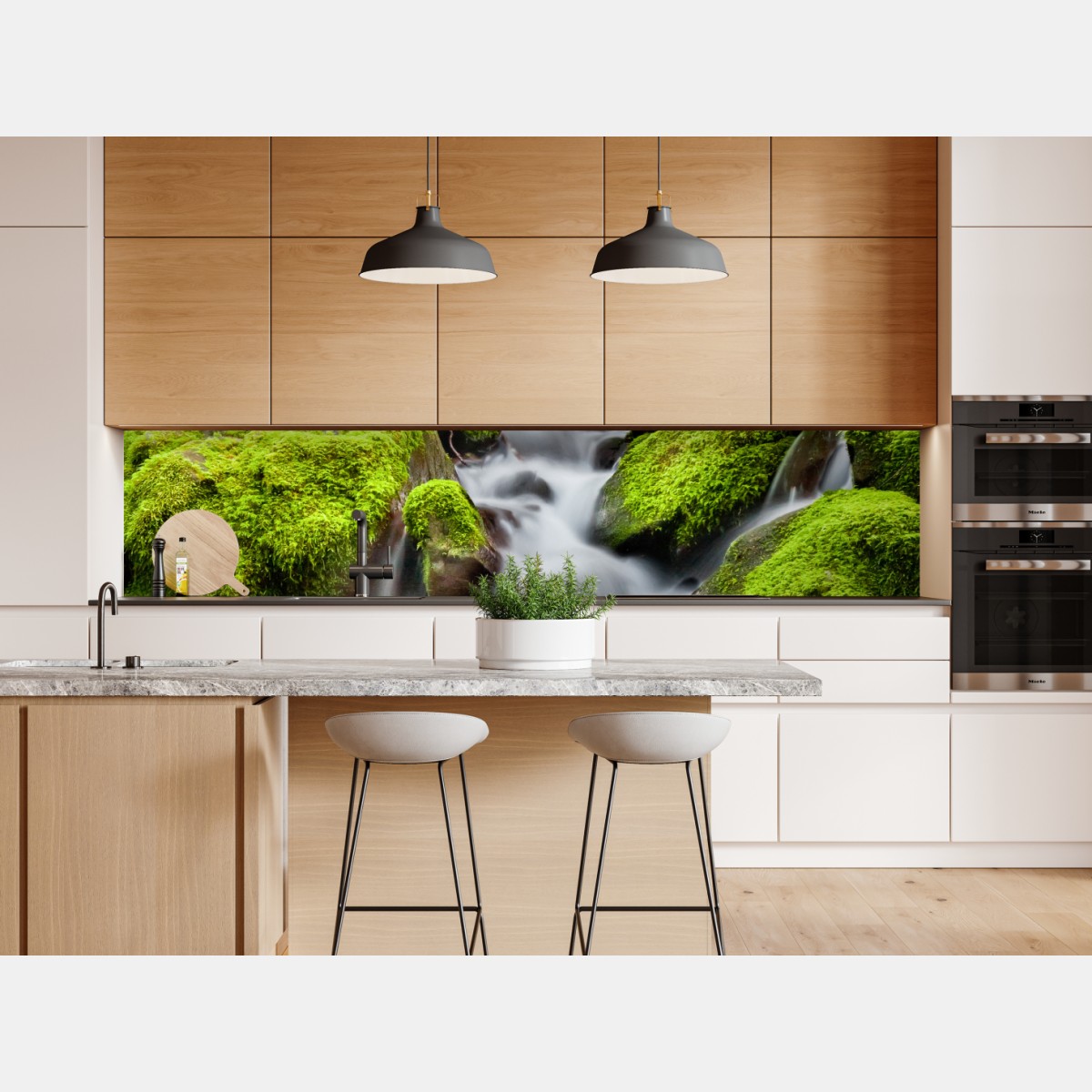 Naklejka repozycjonowalna mechowy strumień przy Sol Duc Falls – Wallissimo® Naklejka repozycjonowalna mechowy strumień przy Sol Duc Falls – Wallissimo®