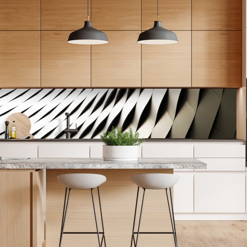 Naklejka repozycjonowalna słoneczna żółta 3d krzywa abstrakcyjna – Wallissimo®