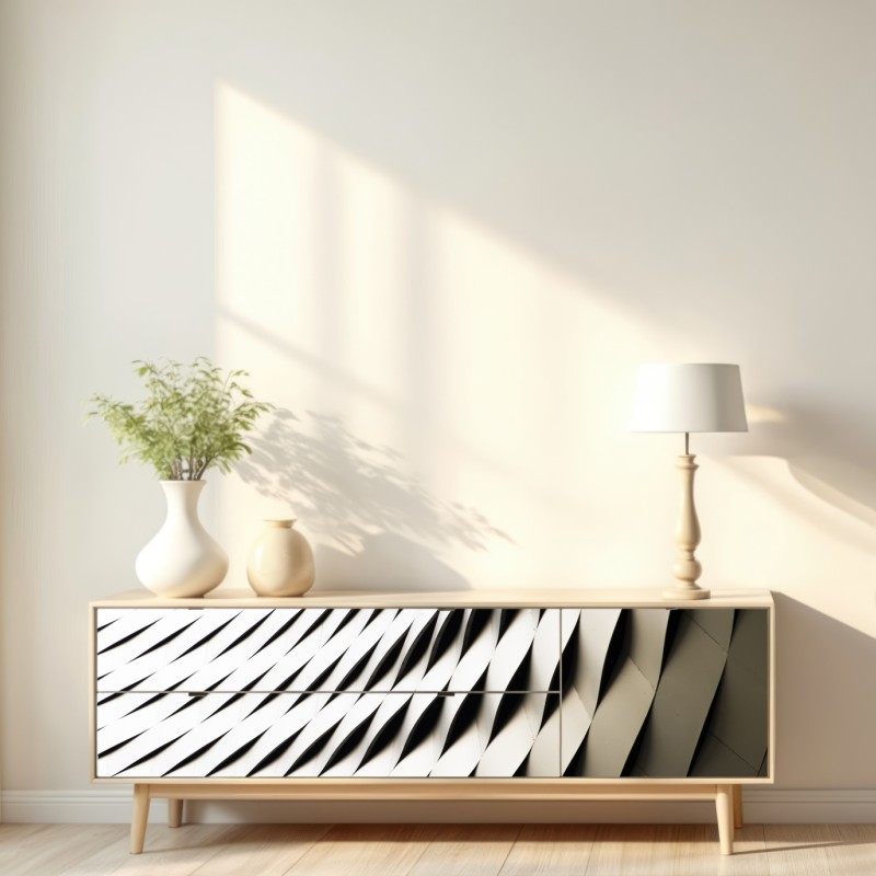 Naklejka repozycjonowalna nowoczesny geometryczny wzór architektoniczny – Wallissimo® Naklejka repozycjonowalna nowoczesny geometryczny wzór architektoniczny – Wallissimo®