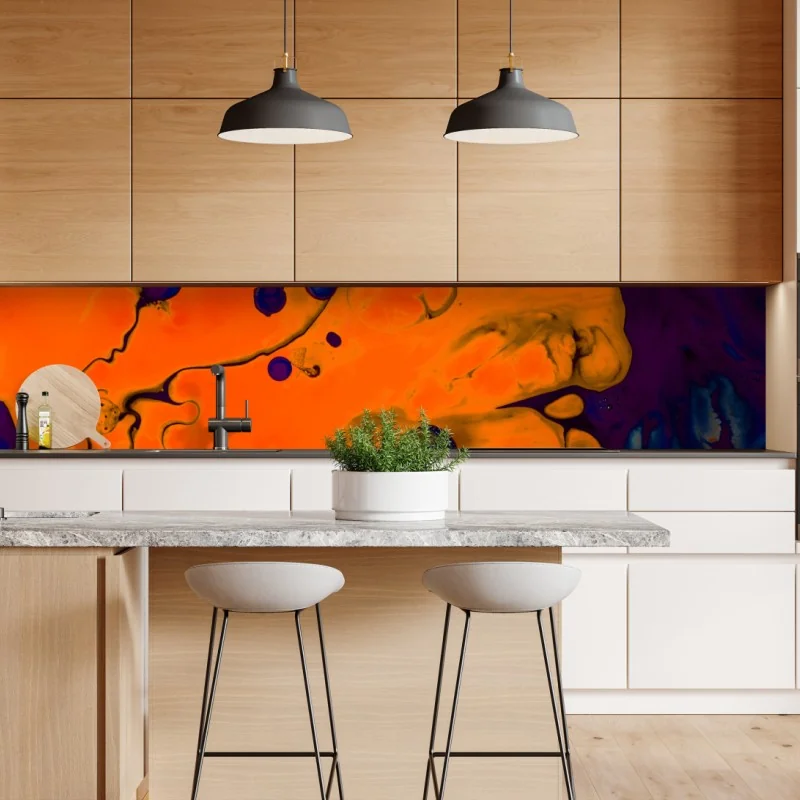 Naklejka repozycjonowalna pastelowy turkusowy wzór kwiatowy na miętowym tle – Wallissimo®