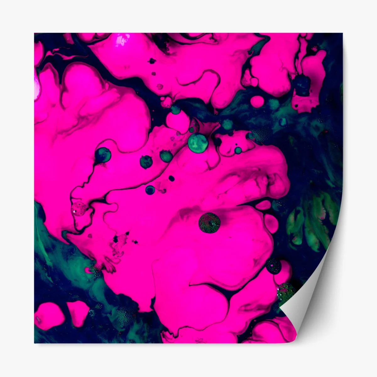 Naklejka repozycjonowalna neonowa różowa abstrakcja płynna – Wallissimo® Naklejka repozycjonowalna neonowa różowa abstrakcja płynna – Wallissimo®