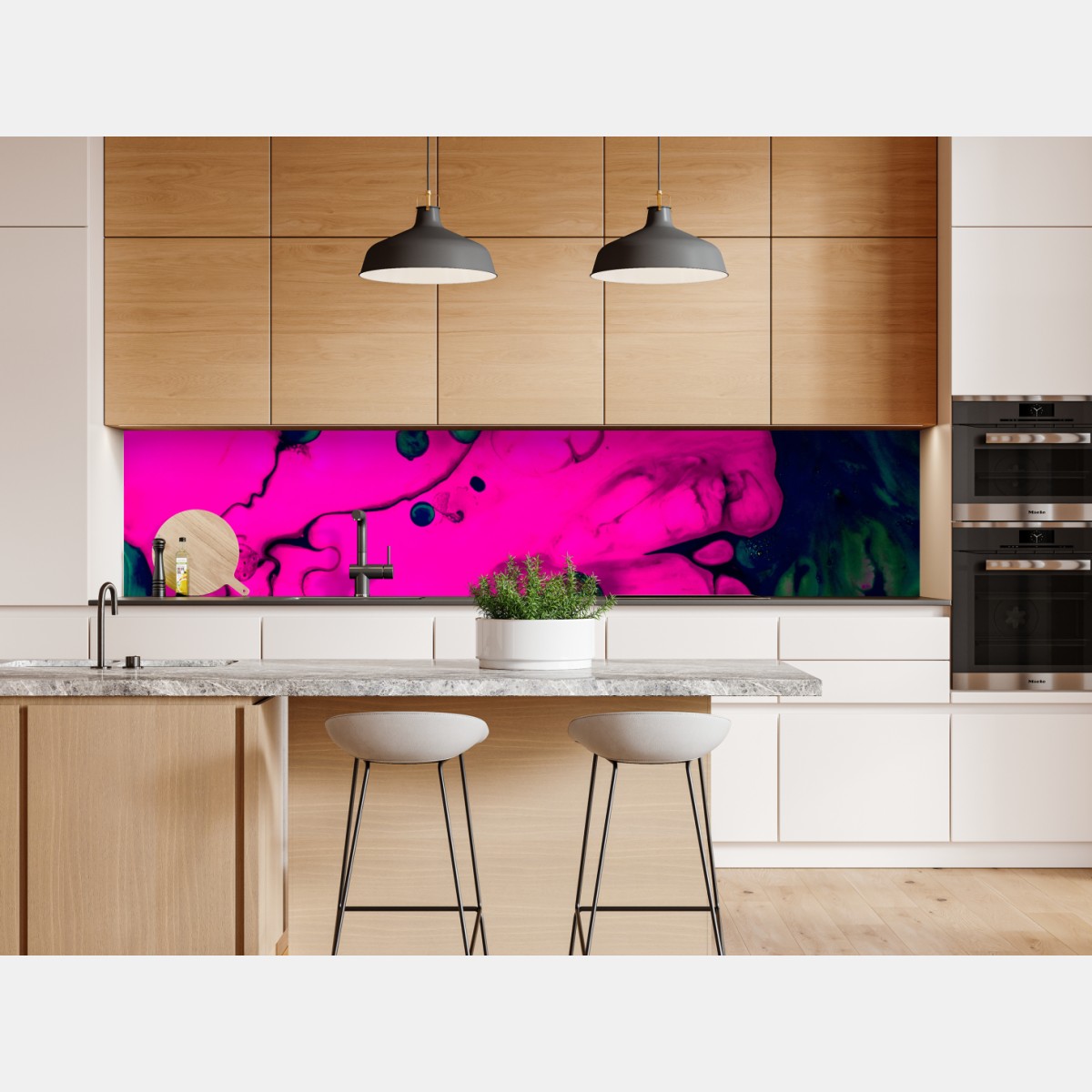 Naklejka repozycjonowalna neonowa różowa abstrakcja płynna – Wallissimo® Naklejka repozycjonowalna neonowa różowa abstrakcja płynna – Wallissimo®