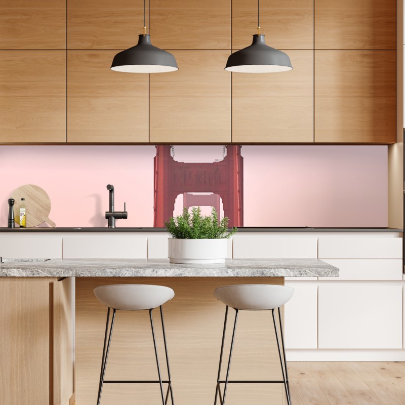 Naklejka repozycjonowalna geometryczna abstrakcja w odcieniach niebieskiego – Wallissimo®