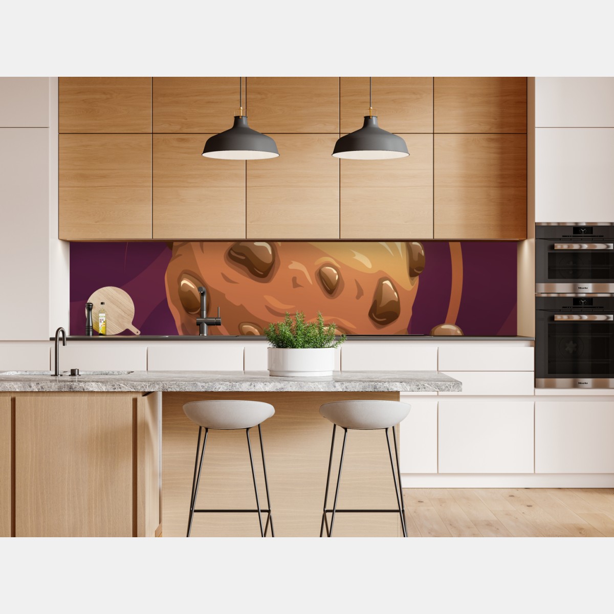 Naklejka repozycjonowalna galaktyka czekoladowego ciastka – Wallissimo® Naklejka repozycjonowalna galaktyka czekoladowego ciastka – Wallissimo®