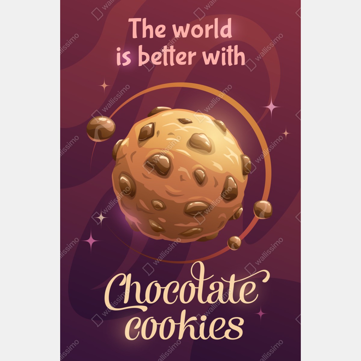 Naklejka repozycjonowalna galaktyka czekoladowego ciastka – Wallissimo® Naklejka repozycjonowalna galaktyka czekoladowego ciastka – Wallissimo®