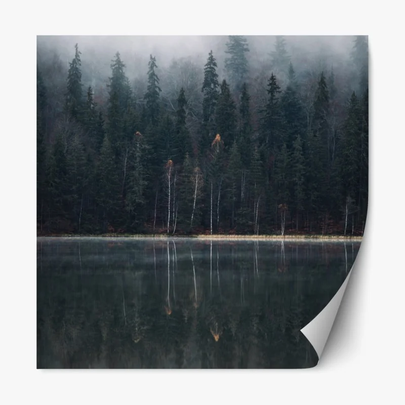 Naklejka repozycjonowalna spokojne jezioro górskie w Himalajach latem – Wallissimo®