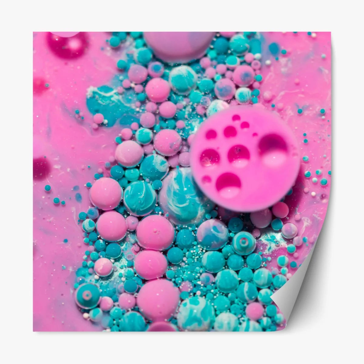 Naklejka repozycjonowalna różowy i turkusowy marmur abstrakcyjny – Wallissimo® Naklejka repozycjonowalna różowy i turkusowy marmur abstrakcyjny – Wallissimo®