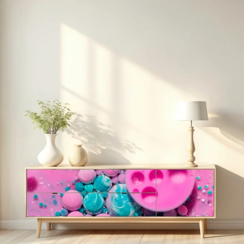 Naklejka repozycjonowalna różowy i turkusowy marmur abstrakcyjny – Wallissimo® Naklejka repozycjonowalna różowy i turkusowy marmur abstrakcyjny – Wallissimo®