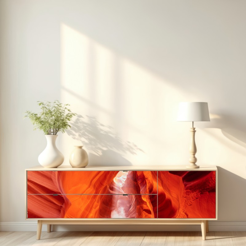 Naklejka repozycjonowalna słoneczny promień w kanionie piaskowcowym – Wallissimo® Naklejka repozycjonowalna słoneczny promień w kanionie piaskowcowym – Wallissimo®