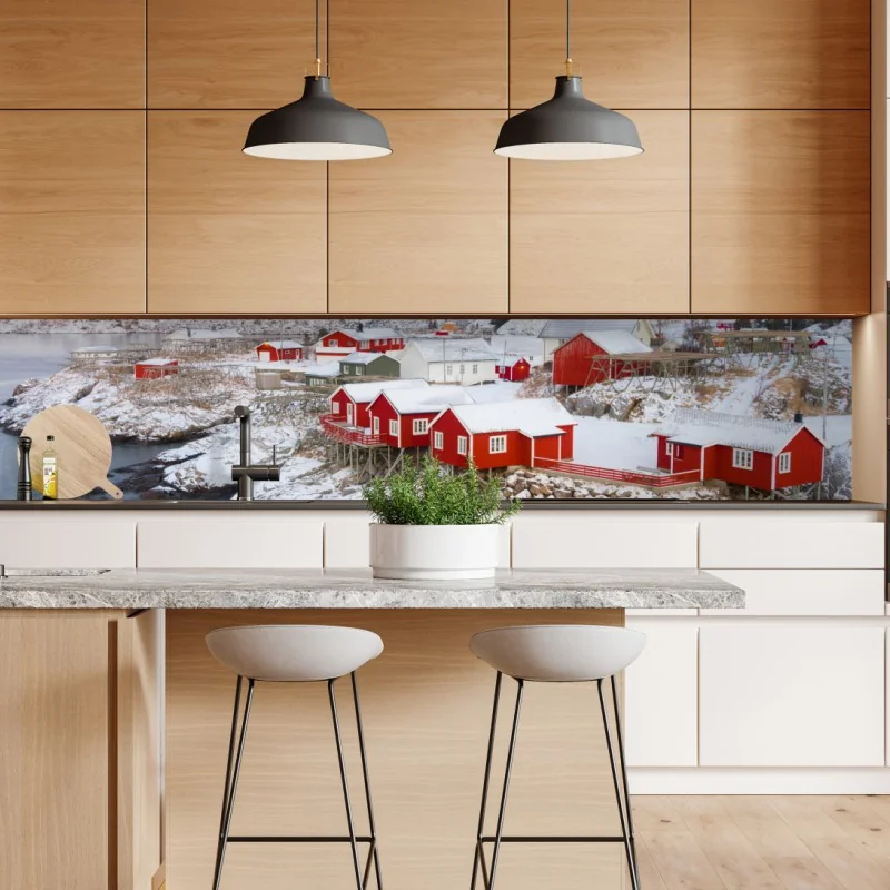 Naklejka repozycjonowalna tropikalny zachód słońca na plaży z koktajlem – Wallissimo®