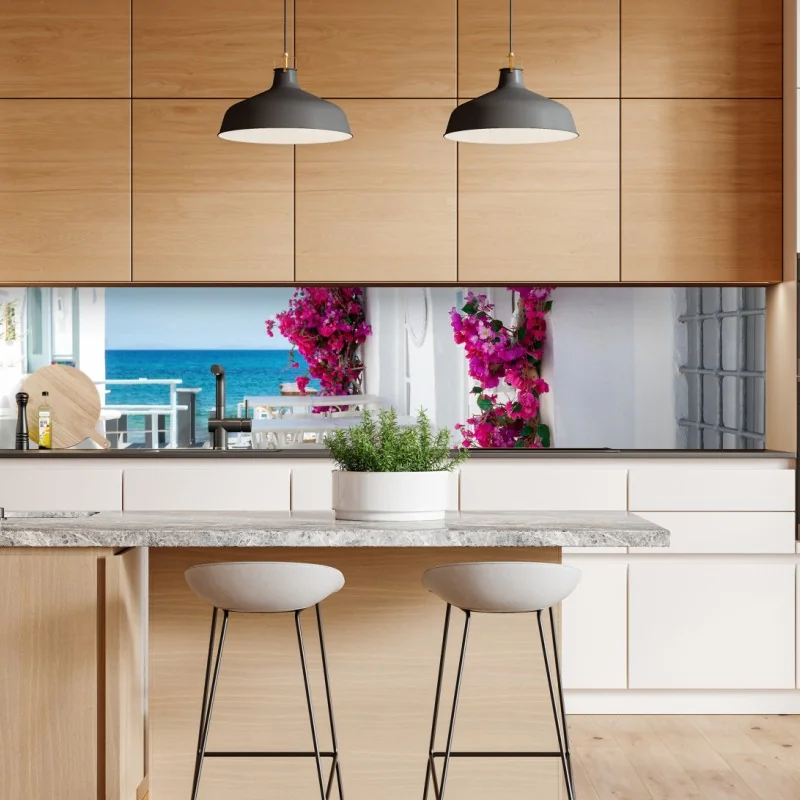 Naklejka repozycjonowalna akwarelowy wzór liści monstery – Wallissimo®