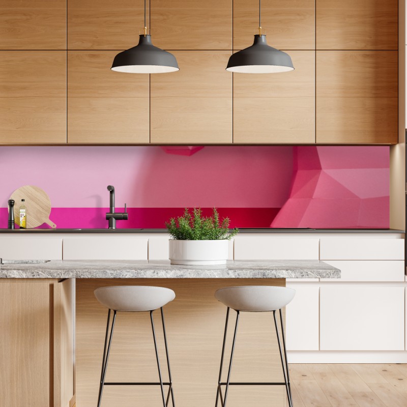 Naklejka repozycjonowalna różowy geometryczny jednorożec – Wallissimo® Naklejka repozycjonowalna różowy geometryczny jednorożec – Wallissimo®